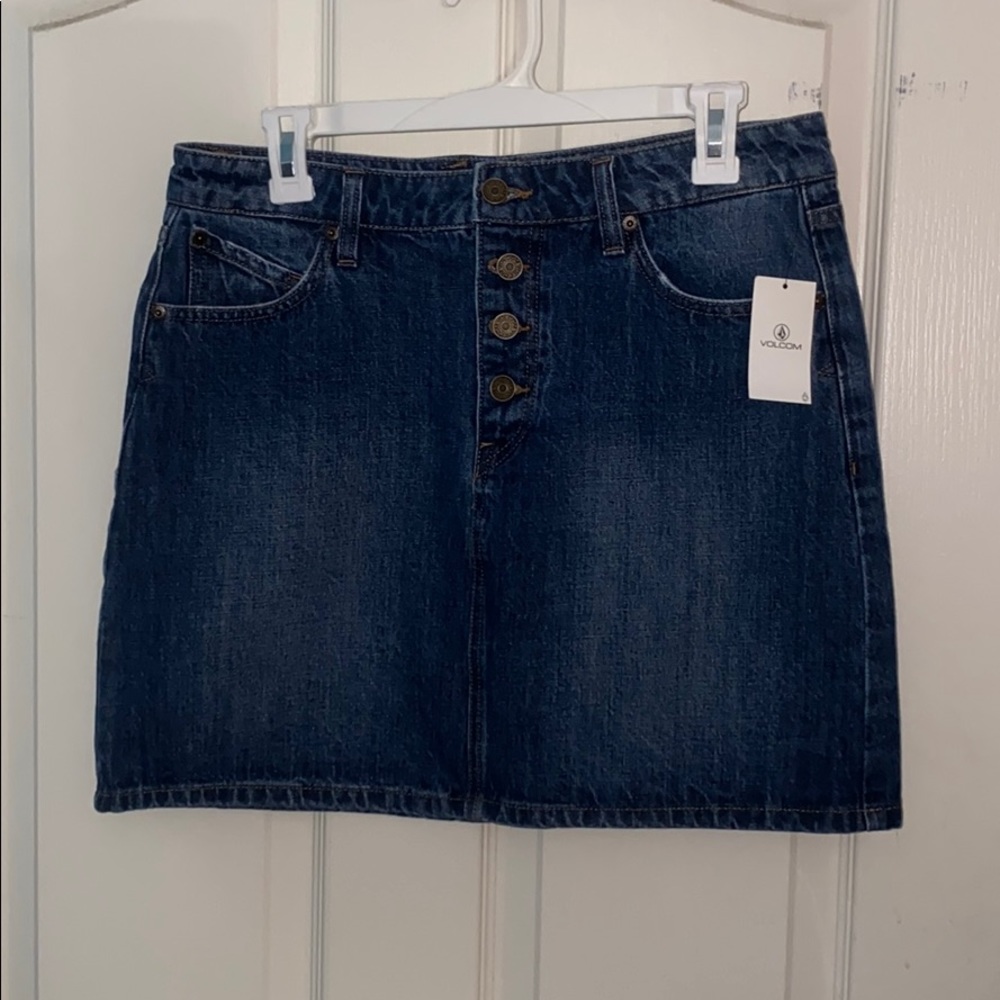Volcom denim mini skirt